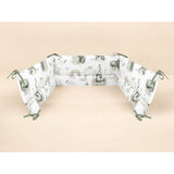 Aparatoare pentru patut, Qmini, Din bumbac certificat Oeko Tex Standard 100, 210X30 cm, Cu panglici, Elephants on Rainbow