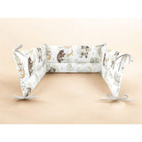 Aparatoare pentru patut, Qmini, Din bumbac certificat Oeko Tex Standard 100, 210x30 cm, Cu panglici, Teddy Bear and Friends Beige