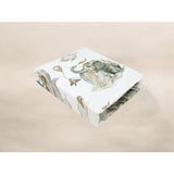 Cearceaf cu elastic, Qmini, Pentru patut 140X70 cm, Din bumbac certificat Oeko Tex Standard 100, Elephants on Rainbow