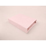 Cearceaf cu elastic, Qmini, Pentru patut co-sleeper, Theo, Dimensiune 85 x 46 cm, Din bumbac certificat Oeko Tex Standard 100, Powdery pink