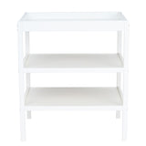 Masuta de schimbat, Qmini, Cu 2 polite pentru depozitare, Potrivita pentru saltelute de infasat de 70x50 cm, Inaltime 86 cm, Alb