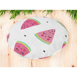 Pernuta anticolici, Qmini, Umpluta cu samburi de cirese, Cu husa din bumbac, Diametru 14 cm, Watermelon