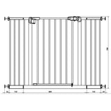 Poarta siguranta, Qmini, Thor, 74 - 109.4 cm, Inchidere automata, Sistem dublu de blocare, Otel, Garantie 5 ani, ASTM1004 si EN1930-2011, Alb