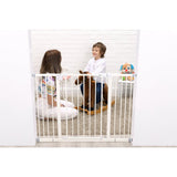 Poarta siguranta, Qmini, Thor, 74 - 109.4 cm, Inchidere automata, Sistem dublu de blocare, Otel, Garantie 5 ani, ASTM1004 si EN1930-2011, Alb