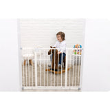 Poarta siguranta, Qmini, Thor, 74 - 109.4 cm, Inchidere automata, Sistem dublu de blocare, Otel, Garantie 5 ani, ASTM1004 si EN1930-2011, Alb