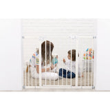 Poarta siguranta, Qmini, Thor, 74 - 109.4 cm, Inchidere automata, Sistem dublu de blocare, Otel, Garantie 5 ani, ASTM1004 si EN1930-2011, Alb