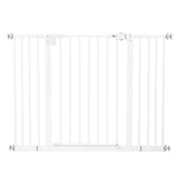 Poarta siguranta, Qmini, Thor, 74 - 109.4 cm, Inchidere automata, Sistem dublu de blocare, Otel, Garantie 5 ani, ASTM1004 si EN1930-2011, Alb