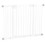 Poarta siguranta, Qmini, Thor, 74 - 109.4 cm, Inchidere automata, Sistem dublu de blocare, Otel, Garantie 5 ani, ASTM1004 si EN1930-2011, Alb