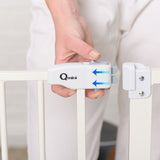 Poarta siguranta, Qmini, Thor, 74 - 109.4 cm, Inchidere automata, Sistem dublu de blocare, Otel, Garantie 5 ani, ASTM1004 si EN1930-2011, Alb