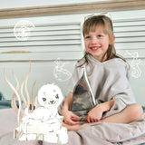 Poncho baie, Qmini, Cu gluga, buzunar si urechi, Materiale certificate Oeko Tex Standard 100, 1 - 4 ani, Heather