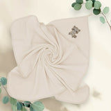 Prosop cu gluga, Qmini, Din bumbac, 80x80 cm, Ecru