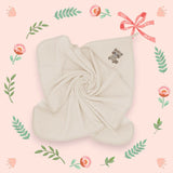 Prosop cu gluga, Qmini, Din bumbac, 80x80 cm, Ecru