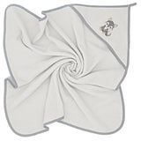 Prosop cu gluga, Qmini, Din bumbac, 80x80 cm, Grey