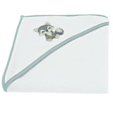 Prosop cu gluga, Qmini, Din bumbac, 80x80 cm, Grey