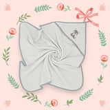 Prosop cu gluga, Qmini, Din bumbac, 80x80 cm, Grey