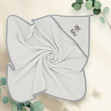 Prosop cu gluga, Qmini, Din bumbac, 80x80 cm, Grey