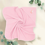 Prosop cu gluga, Qmini, Din bumbac, 80x80 cm, Pink