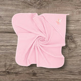 Prosop cu gluga, Qmini, Din bumbac, 80x80 cm, Pink