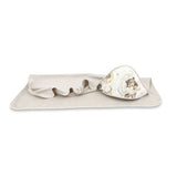 Prosop cu gluga, Qmini, Mare, Dimensiune 100x100 cm, Din bumbac si thermo fleece, Materiale certificate Oeko Tex Standard 100, Teddy Bear and Friends Beige