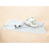 Prosop cu gluga, Qmini, Mare, Dimensiune 100x100 cm, Din bumbac si thermo fleece, Materiale certificate Oeko Tex Standard 100, Safari