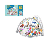 Qmini - Salteluta interactiva Abby , Cu muzica, 20 bile, 6 jucarii , Pentru activitati educationale, din Poliester, 85x85 cm, Multicolor, Resigilat