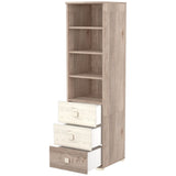 Raft corp cu 3 sertare Hubners Sofia crem nisip