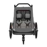 Carucior si remorca de bicicleta, Lionelo, Cama, Multifunctional, Pentru 1 sau 2 copii, Cu sistem de absorbtie a socurilor SIQ, Geamuri cu protectie solara, Negru