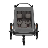 Carucior si remorca de bicicleta, Lionelo, Cama, Multifunctional, Pentru 1 sau 2 copii, Cu sistem de absorbtie a socurilor SIQ, Geamuri cu protectie solara, Negru