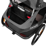 Carucior si remorca de bicicleta, Lionelo, Cama, Multifunctional, Pentru 1 sau 2 copii, Cu sistem de absorbtie a socurilor SIQ, Geamuri cu protectie solara, Negru
