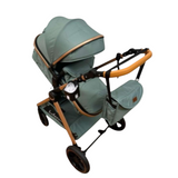 Carucior 2 in 1 Belecoo XID, cu inchidere compacta, 0-36 luni, reversibil Verde