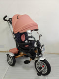 Tricicleta Super Trike, cu pozitie de somn, scaun rotativ si muzica distractiva, PIERSICA GGB5199NWP