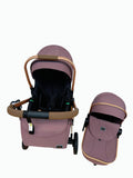 Carucior 3 in 1, Kidilo, cu suspensii, Geanta termica pentru accesorii si salteluta, Landou reversibil, Cadru aluminiu, BBDA10PURPLE