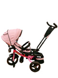 Tricicleta Evolutiva 5099Eva , pozitie de somn, scaun rotativ si muzica distractiva, culoare ROZ