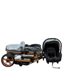Carucior Teknum Jack model 3in1 , 0-36 luni, transformabil, reversibil, ultrapliabil,  culoare GRI, BBD588G