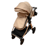 Carucior 2 in 1 Belecoo XID, cu inchidere compacta, 0-36 luni, reversibil BEJ