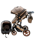 Carucior 3in1 , Teknum Jack 0-36 luni, transformabil, reversibil, ultrapliabil,  culoare BEJ