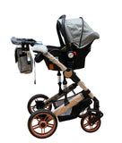 Carucior Teknum Jack model 3in1 , 0-36 luni, transformabil, reversibil, ultrapliabil,  culoare GRI, BBD588G