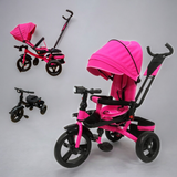 Tricicleta ROZ BBD5099STR, cu pozitie de somn, scaun rotativ si muzica distractiva