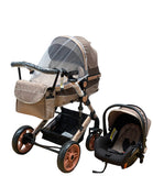 Carucior 3in1 , Teknum Jack 0-36 luni, transformabil, reversibil, ultrapliabil,  culoare BEJ