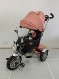 Tricicleta Super Trike, cu pozitie de somn, scaun rotativ si muzica distractiva, PIERSICA GGB5199NWP