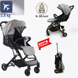 Carucior sport cu inchidere compacta tip troller, poziti4 somn confortabila  usor si practic ,culoare Gri  BBDC8G