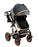 Carucior 3in1 Teknum Jack , 0-36 luni, transformabil, reversibil, ultrapliabil,  culoare NEGRU