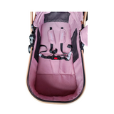 Carucior 2 in 1 Belecoo XID, cu inchidere compacta, 0-36 luni, reversibil ROZ