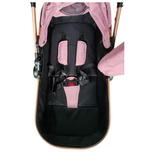 Carucior 2 in 1 Belecoo XID, cu inchidere compacta, 0-36 luni, reversibil Roz/ Negru