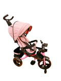 Tricicleta Evolutiva 5099Eva , pozitie de somn, scaun rotativ si muzica distractiva, culoare ROZ