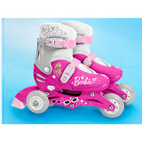 Role, Stamp, De la incepator la avansat, Cu 3 roti, Ajustabile, Inchidere prin velcro, Cu frana, Marime 27-30, Barbie