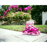 Role, Stamp, Disney, De la incepator la avansat, Cu 3 roti, Ajustabile, Inchidere prin velcro, Cu frana, Marime 27-30, Princess