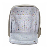 Rucsac pentru mamici, FreeON, Style, Impermeabil, Cu multiple buzunare, Bine compartimentat, Cu prindere universala de carucior, 28x28x12 cm, Grey/Beige