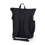 Rucsac pentru mamici, Petite&Mars, Jakob, Cu 8 compartimente, Cu buzunar termic, Saltea de infasat inclusa, 30 x 46 x 15 cm, Absolute Black
