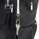 Rucsac pentru mamici, Petite&Mars, Jasper, Cu 12 compartimente, Cu buzunare termice, Saltea de infasat inclusa, 27 x 41 x 14 cm, Absolute Black